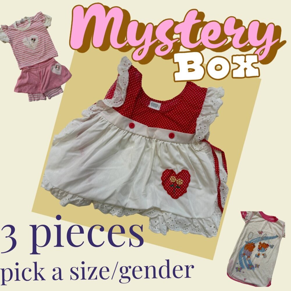 Vintage Baby Clothes Bundle‎ Mystery Box- 3 Pieces from 1970s to 1990's USA
